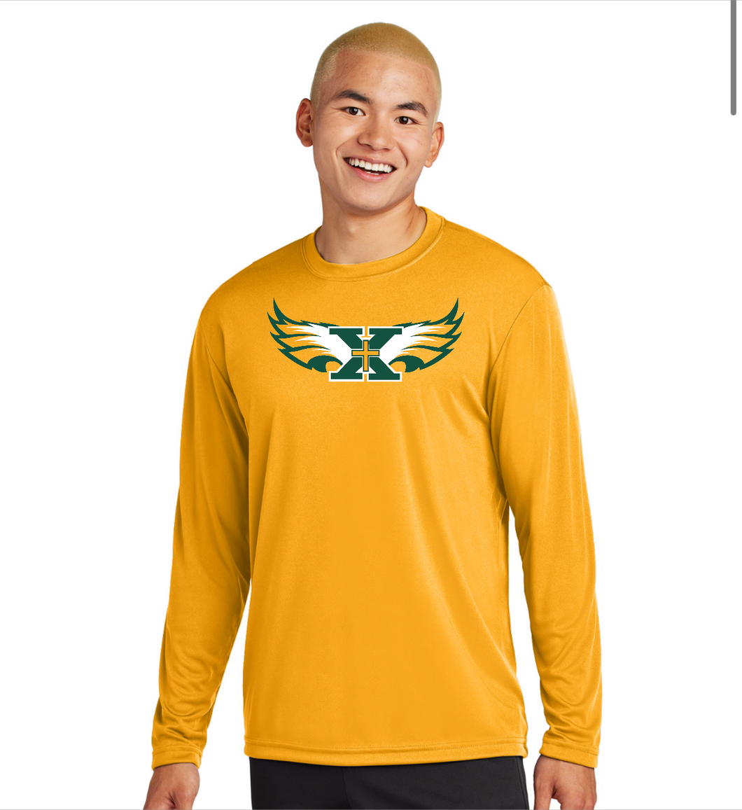 Yellow Long Sleeve DriFit (multiple logos)