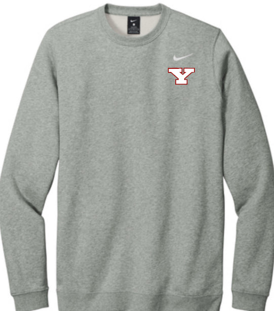 YSU EMBROIDERED Y Nike Crewneck **ADULT SIZES ONLY**