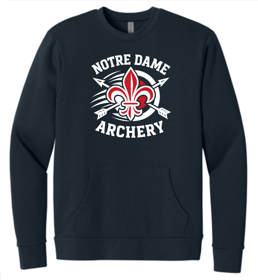 Notre Dame Archery Pocket-Crewneck