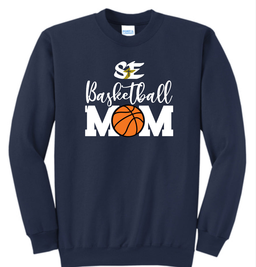 Saint Edward Basketball Mom Crewneck Sweatshirt