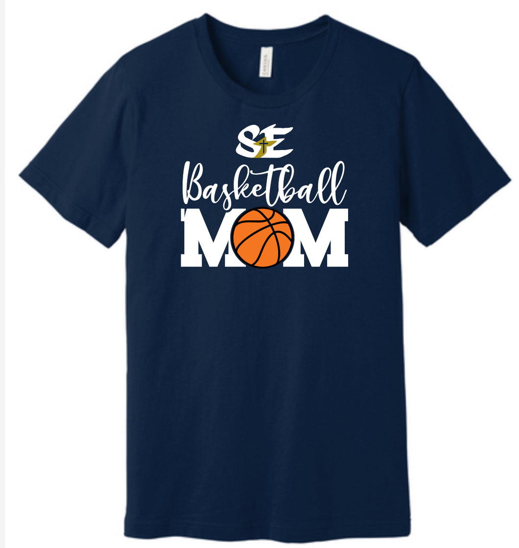 Saint Edward Basketball Mom Bella Canvas Tee