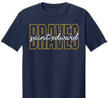 Load image into Gallery viewer, St. Edward Braves Block Tee
