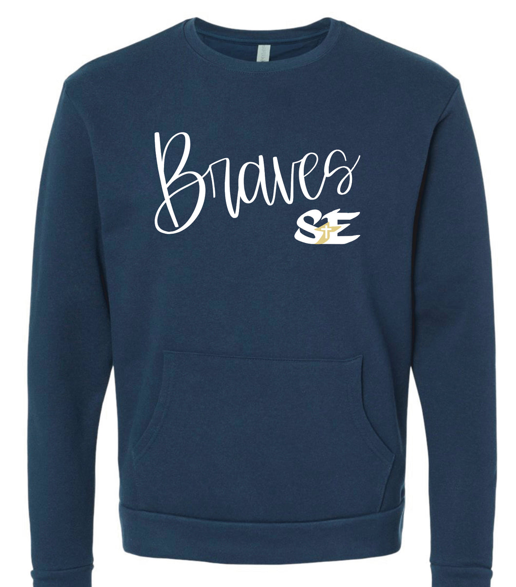 Classic Braves Pocket Crewneck Sweatshirt